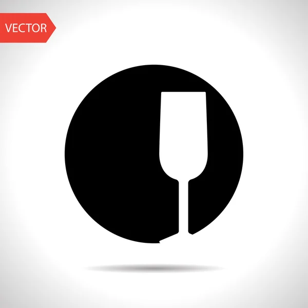 Icona del bicchiere di vino — Vettoriale Stock