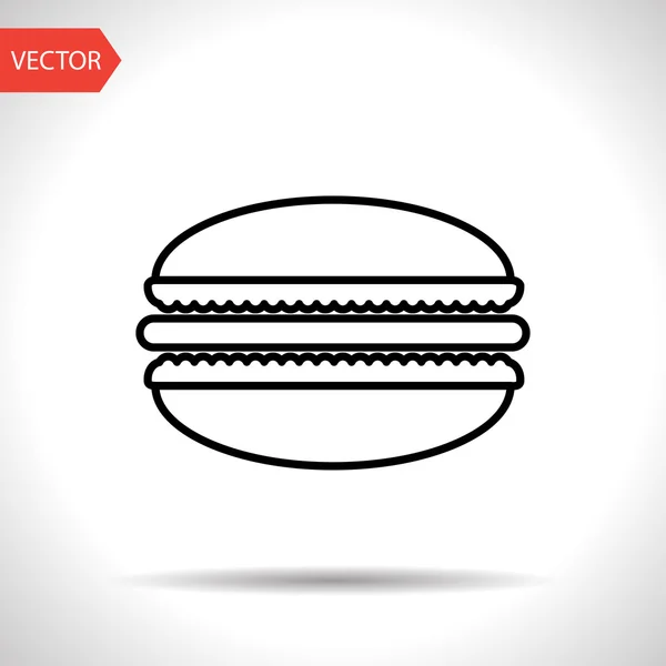 Icono de macarrón vectorial. Icono de comida. Eps10 — Archivo Imágenes Vectoriales
