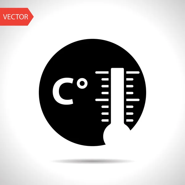 Icon of celsius thermometer — Stock Vector