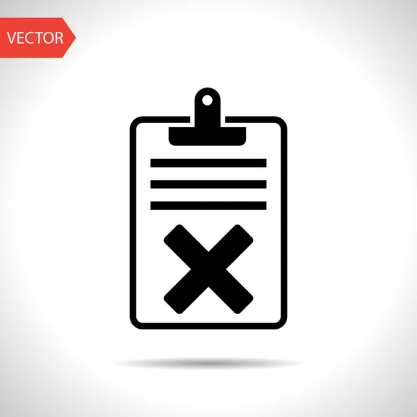 Quality control related vector icon. Fail — Stock Vector