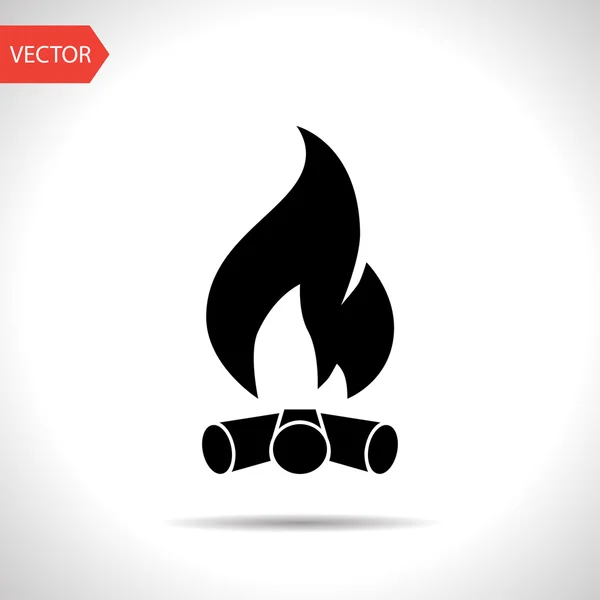 Bonfire-ikon — Stock Vector