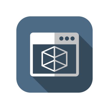 3d program penceresinin vektör simgesi