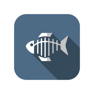 Vector icon of fishbone clipart
