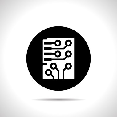 Web simgesi mikroçip, vektör tasarımı