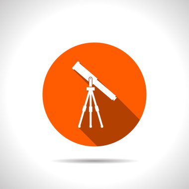 Teleskop web simgesi, vektör çizim