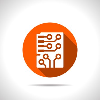 Web simgesi mikroçip, vektör tasarımı