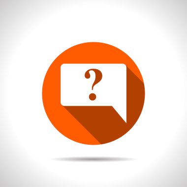 Soru işareti, vektör çizim ile konuşma balonu simgesini