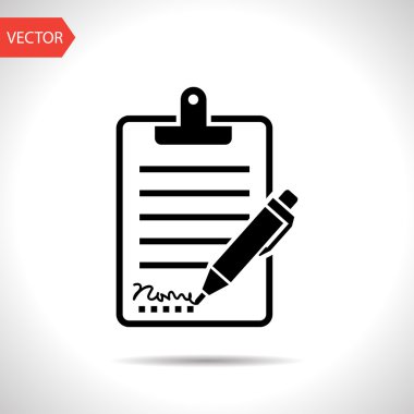 Pano işareti ve kalem simgesi olan