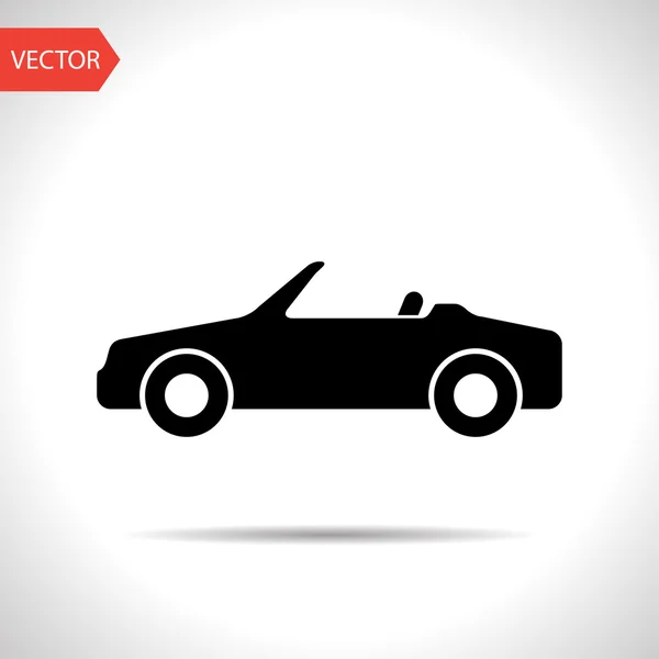 Vector pictogram van cabriolet — Stockvector