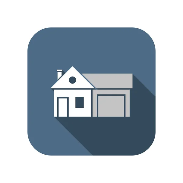 Maison et garage, illustration vectorielle — Image vectorielle