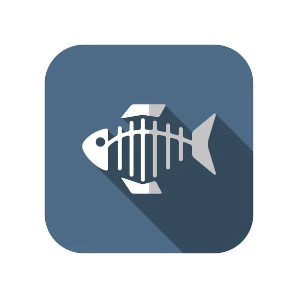 Vector icon of fishbone — Stock Vector