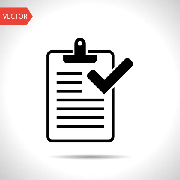 Urklipp med ikonen checklista — Stock vektor