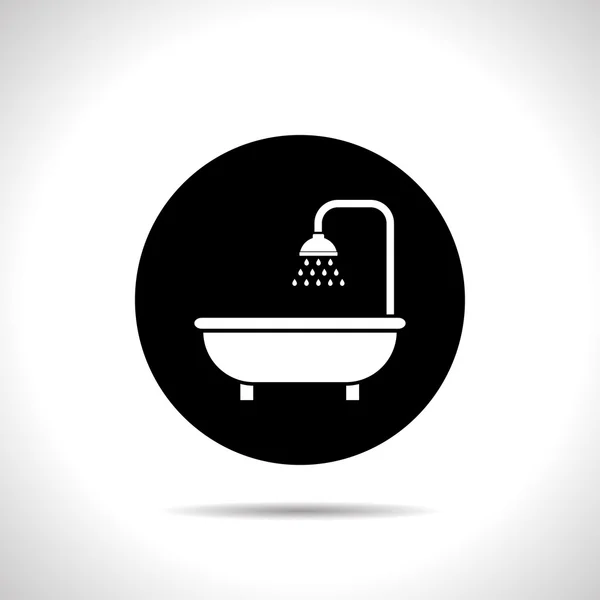 Shower icon. Bathroom symbol — Stock Vector