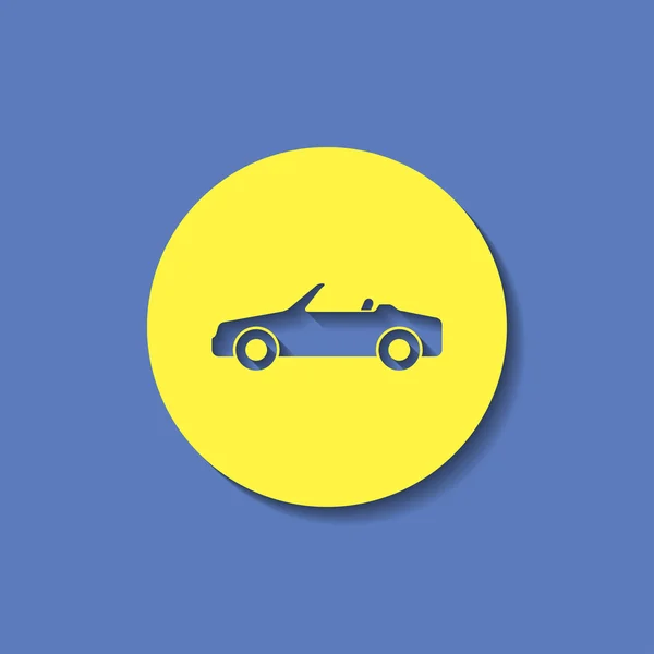 Icono vectorial de cabriolet — Vector de stock