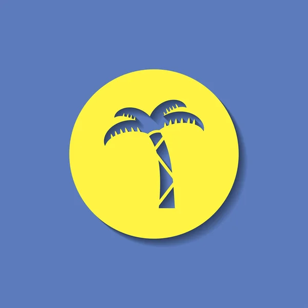 Vector icon of palm tree — Stock Vector