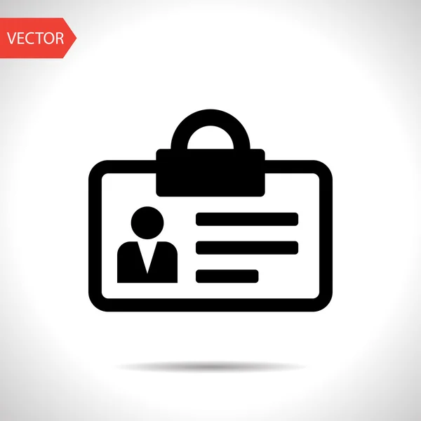 Identification card icon — Stock Vector