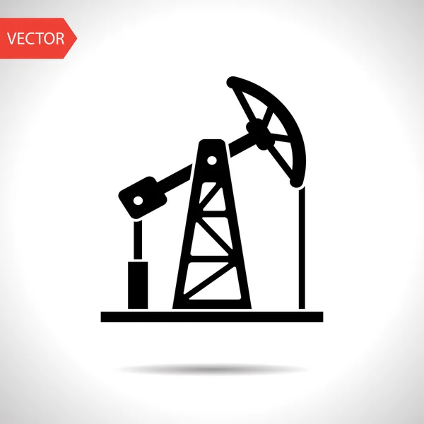 Oil pump jack icon — Stock Vector