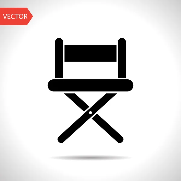 Vector illustration of cinema director chair icon — Stock Vector