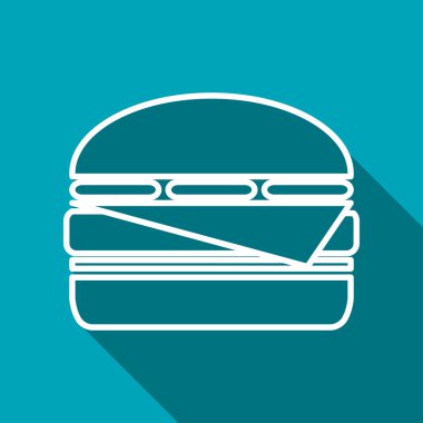 Vektör burger simgesi. Gıda simgesi. Eps10