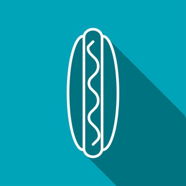 Vektör sosisli sandviç simgesi. Gıda simgesi. Eps10