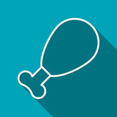 Vektör tavuk bacak simgesi. Gıda simgesi. Eps10