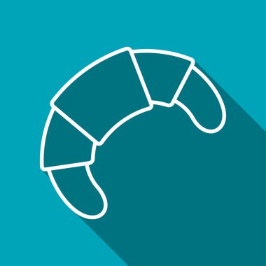 Vektör kruvasan simgesi. Gıda simgesi. Eps10