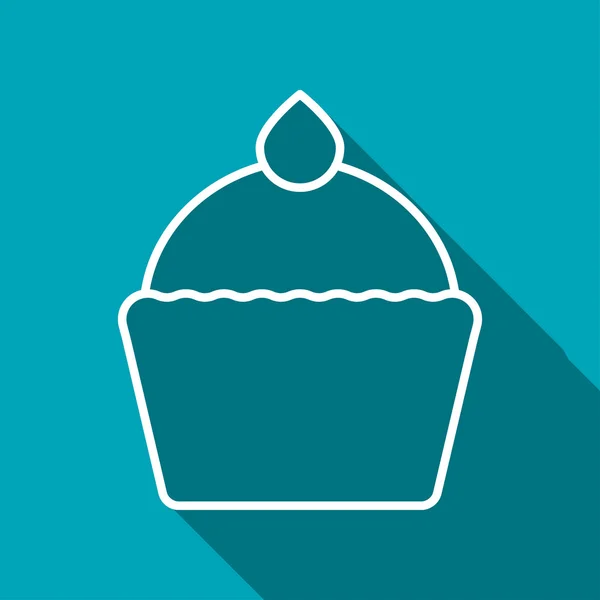 Icono de cupcake vectorial. Icono de comida. Eps10 — Vector de stock
