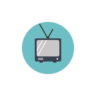 TV düz web Icon set 