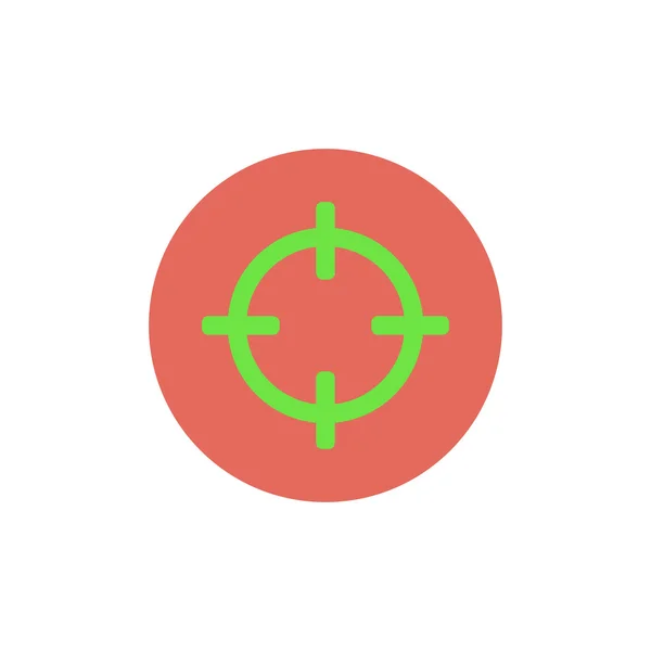 Flat web icon of crosshair — Stock Vector