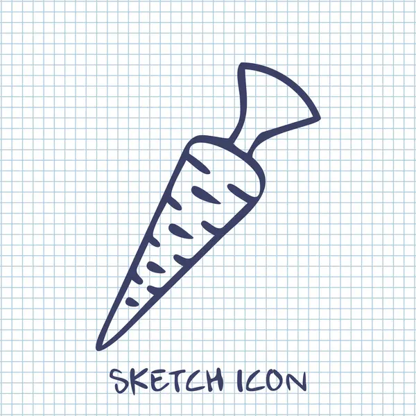 Carrot sketch icon. Food symbol — Stock Vector