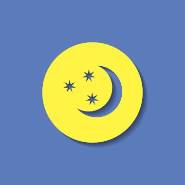 yıldızlı gece vektör simgesi 
