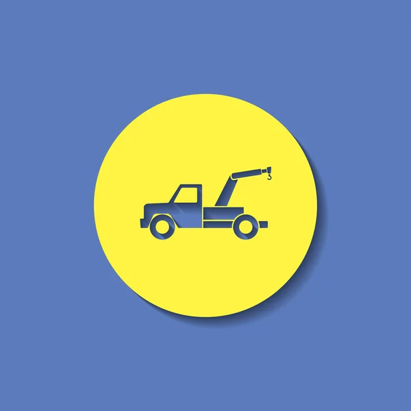 Векторна іконка буксирування автомобіля — стоковий вектор