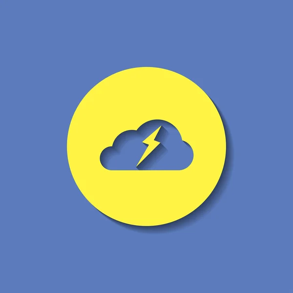 Icône vectorielle de nuage et de foudre — Image vectorielle