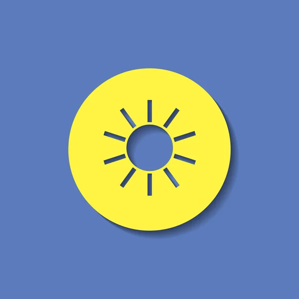 Vector icon of sun — Stock Vector