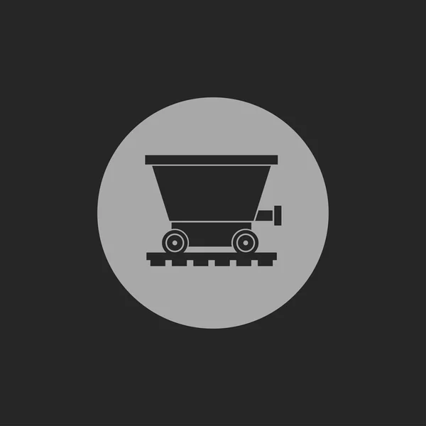 Icono del carro de carbón — Archivo Imágenes Vectoriales