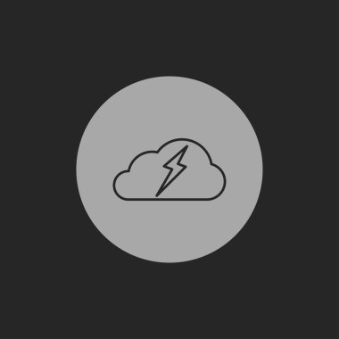 bulut ve yıldırım simgesi