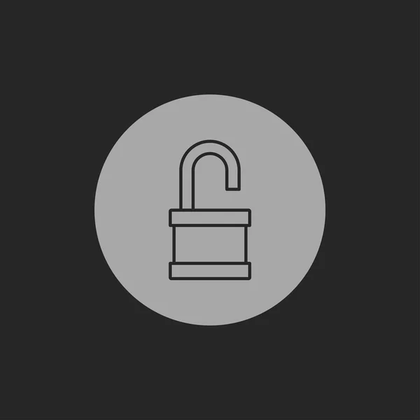 Icon of opened padlock — Stock Vector