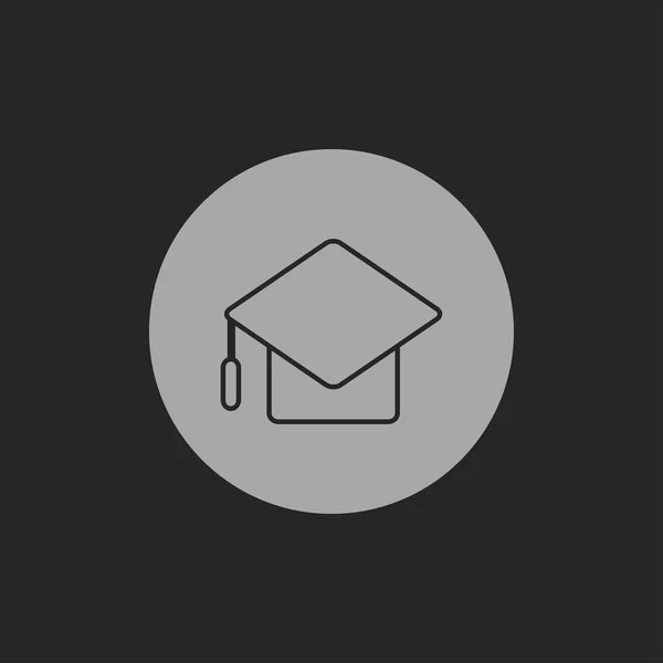 Ikona kapelusz akademickich — Wektor stockowy