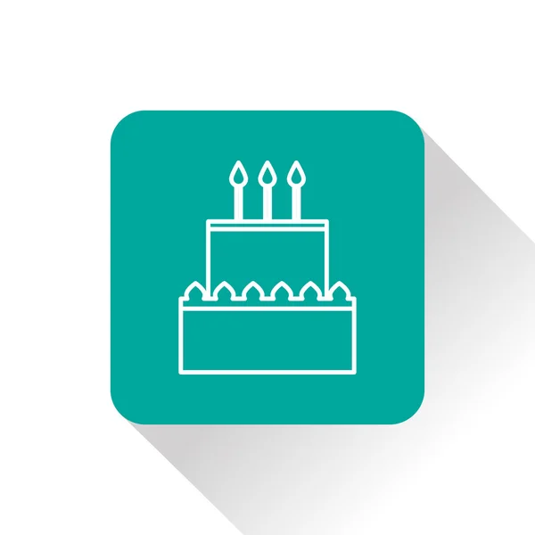 Vektör doğum günü pasta simgesi. Gıda simgesi. Eps10 — Stok Vektör