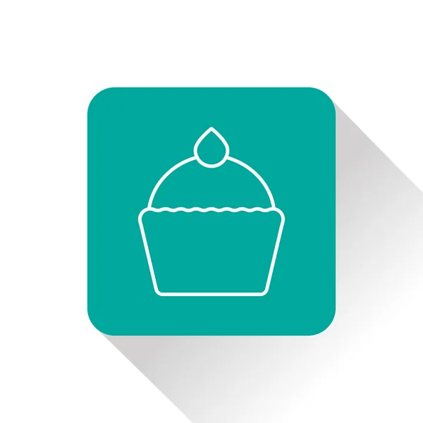 Icono de cupcake vectorial. Icono de comida. Eps10 — Archivo Imágenes Vectoriales