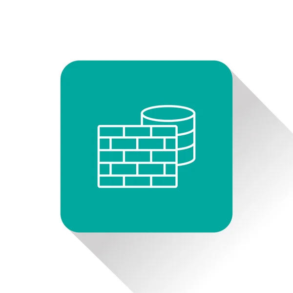 Pictogram van de firewall en database — Stockvector