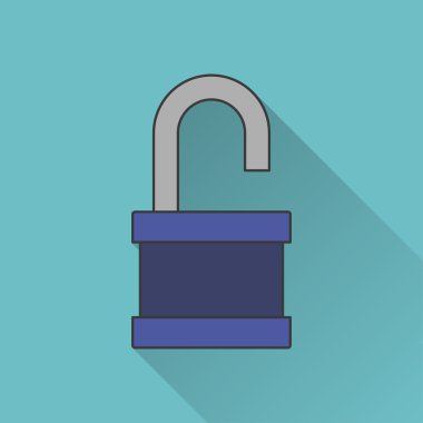 açılan asma kilit simgesi