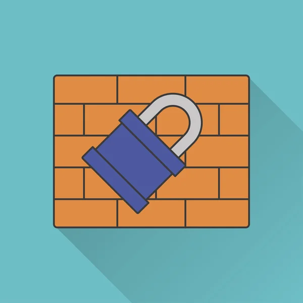 Ícone de firewall — Vetor de Stock