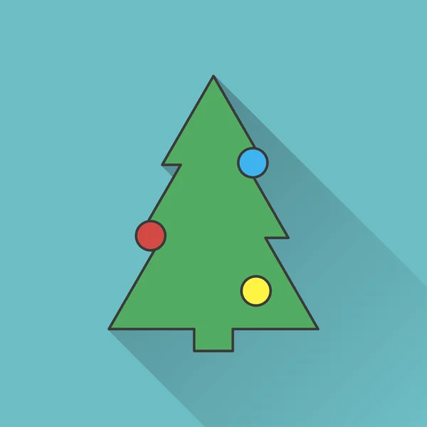 Icono del árbol de Navidad — Vector de stock