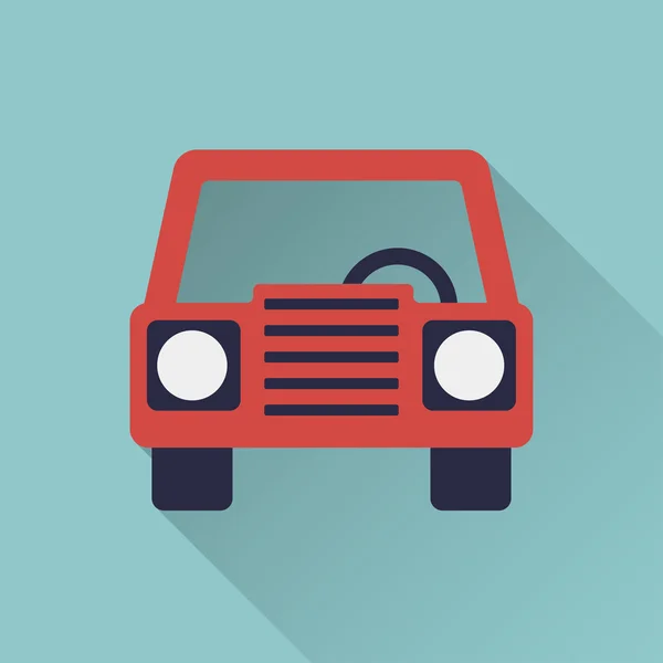 Icono del frente del coche — Vector de stock