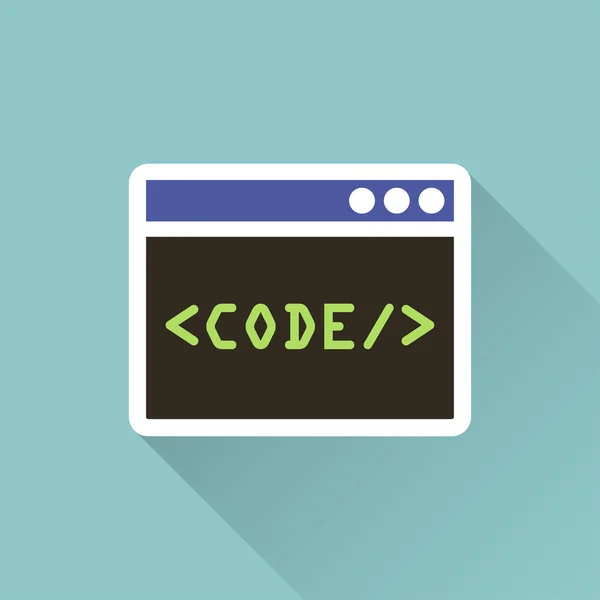 Icono de ventana de código — Vector de stock