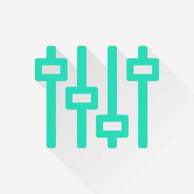 Uzun gölge ile vektör simgesi