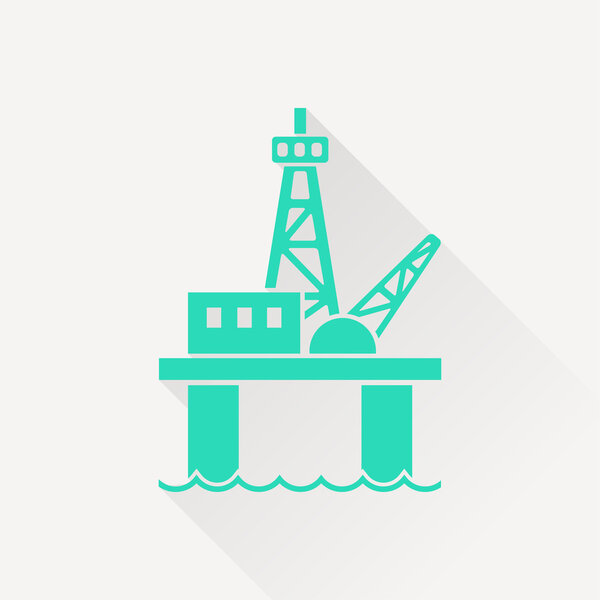 Vector icon with long shadow