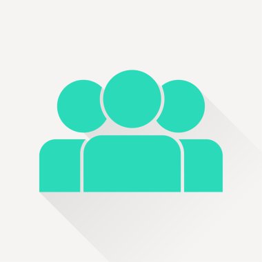 Uzun gölge ile yeşil simge