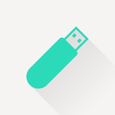 Uzun gölge ile yeşil simge